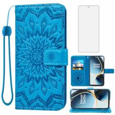 Capa de telefone para OnePlus Nord N30 5G/CE 3 Lite carteira com protetor de tela de vidro temperado e capa flip fina de couro, suporte para cartão, acessórios para celular OPPO K11x/One Plus 1 1+ N