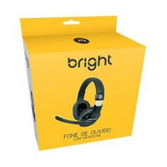 Fone de Ouvido Headphone Com Microfone Preto - Bright - 0181