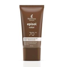 Protetor Solar Episol Color Tom Médio Escuro T4 FPS 70 Loção com Efeito de Base 40ml