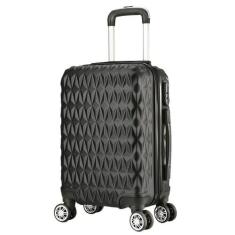 Mala de Viagem Média 65x42x26 Em Abs C/ Rodinhas 360º - EAGLE, Preto