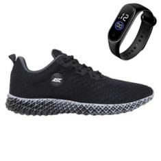 Tênis Esportivo Masculino para Ciclismo Academia Caminhada Correr Confortável Solado 4D + Relógio-Masculino