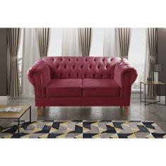 Sofá 2 Lugares Decoração Sara Recepção Dom Pedro Chesterfield