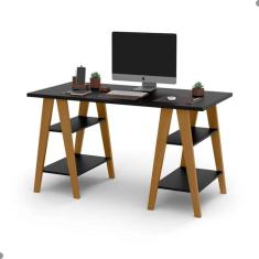 Mesa Para Computador Pés Cavalete Maricá Preto