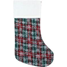 Enfeite Natalino Meia De Natal Decorativo Artesanal De 45cm