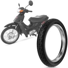 Pneu Moto Biz 100 Rinaldi Aro 14 80/100-14 49l Traseiro Bs32