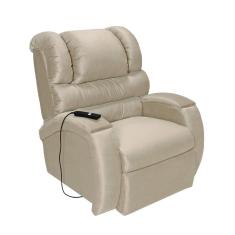 Poltrona do Papai Reclinável com Controle Imperial Império Estofados Areia