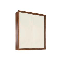 Guarda Roupa Casal 2 Portas De Correr E 4 Gavetas Zurique Braúna/Off White - Europa