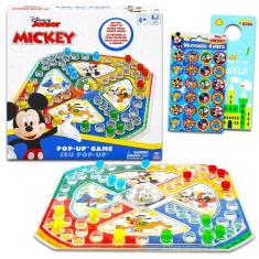 Jogo de tabuleiro clássico Disney Mickey Mouse Pop Up, pacote de 3 peças