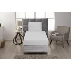 Lençol Solteiro Microfibra Simples 2 Peças Clean - Suítes Sonhos, Bran