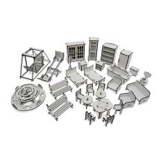 Kit Casa Bonecas Decor Mirian Princesa 29 Moveis p + b Darama