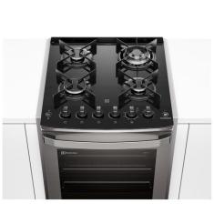 Fogão de Embutir 4 bocas Electrolux Cinza Experience com Mesa de Vidro, PerfectCook360 e VaporBake (FE4EC) 127V