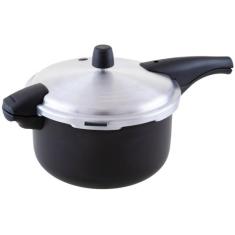 Panela de Pressão Tramontina Antiaderente 6L Preto e Prata Vancouver E