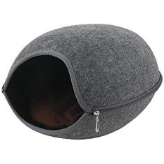 Cama Para Animais De Estimação Em Feltro Natural, Caverna Para Animais De Estimação, Casa De Animais De Estimação, Cama Para Gatos Em Casa Com Almofada E Zíper, Produto Para Animais De Estimação,