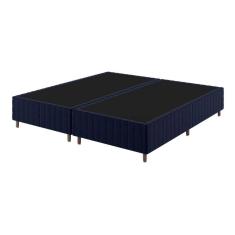 Base Box King 25cm x 2,03m x 1,93m Treviso Matelado Rustico azul