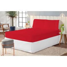 Jogo de lençol cama Queen percal 200 fios varias cores - SAFIRA ENXOVA