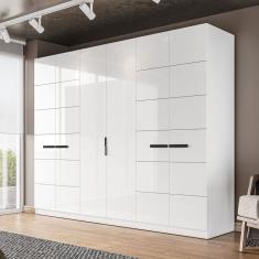 Guarda Roupa 6 Portas 4 Gavetas Lisboa Branco