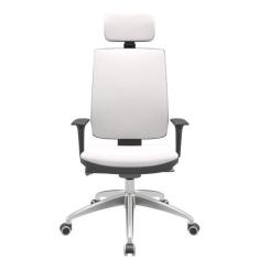 Cadeira Office Brizza Soft Vinil Branco Autocompensador Com Encosto Ca