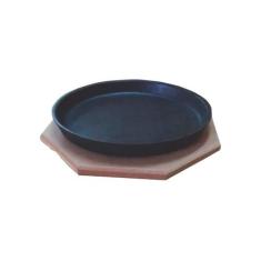 Tepan Redonda 18 De Ferro Fundido Com Aparador De Madeira - Rig Fundid