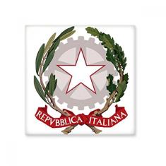 Decalque brilhante de azulejo de cerâmica com emblema nacional da Itália Europa