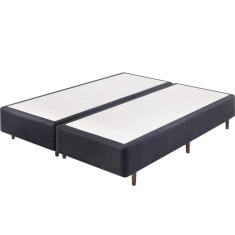 Base Box Somiê King UNI 37x193x203cm Ecoflex Azul Marinho