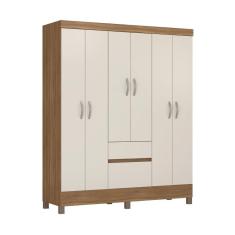 Guarda-Roupas Solteiro 6 Portas 2 Gavetas Multimóveis CR35193