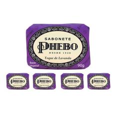 Kit 5 Sabonetes em Barra Toque de Lavanda Glicerina Vegetal Vegano Phe