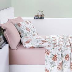 Jogo De Cama Cotton Select Casal Padrão 04 Peças - Hortência