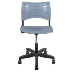 Cadeira secretaria giratoria plastica iso Turim com regulagem de altur