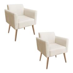 Kit 02 Poltronas Marisa Natural Bege