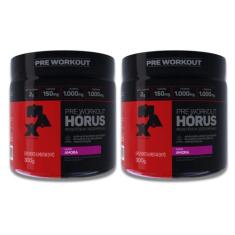 Kit com 2 Pré treino Hórus 2g Beta Alanina 300g Sabores Max Titanium, 