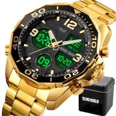 Relógio Masculino Skmei 1649 Anadigital Esporte Casual Luxo, Único, Ma
