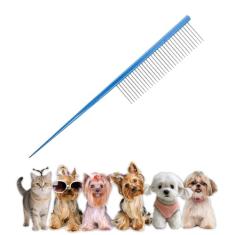 Pente de cuidados para animais de estimação pente de rabo de rato aparador de pelos de gato penteados penteados para cães e gatos pente de gato pente de cachorro com pontas arredondadas pente de pêlo para animais de estimação para cuidados domésticos