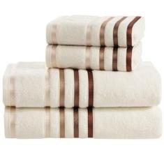 Jogo de toalhas Banhão Gigante Karsten Lumina 4 Peças Fio Penteado, BE