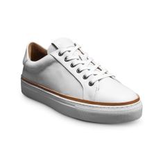 Allen Edmonds Tênis masculino Flynn, Couro branco, 39