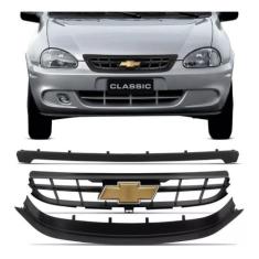Grade Radiador Corsa Classic 2009 A 2010 3 Pecas Com Emblema