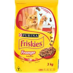Ração Seca Nestlé Purina Friskies Frango para Gatos Adultos - 3 Kg