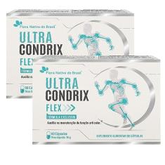 KIT 2X Ultra Condrix Flex (Colágeno tipo 2, Curcumina, MSM, Ácido Hialurônico e Vitaminas) 60 cápsulas - Flora Nativa