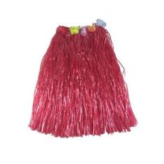 Saia Havaiana Longa - Festas e Fantasias, Vermelho