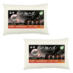 Kit 2 Travesseiros Duoflex NASA-X 45x65x10cm NS3209 Com Espuma Viscoel