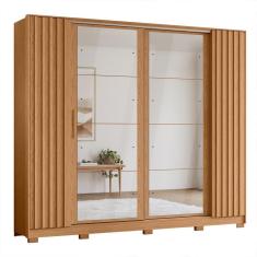 Guarda Roupa Casal Jacarandá 4 Portas Flex com 8 Espelhos - Móveis Albatroz