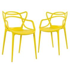 Kit - 2 X Cadeiras Masters Allegra - Amarelo