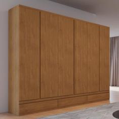 Guarda Roupa Casal 6 Portas 9 Gavetas Urbano Cedro