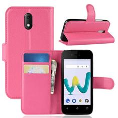 Capa Wiko Sunny 3 Mini, capa carteira flip de couro PU premium com compartimento para cartão, suporte e fecho magnético [capa interior à prova de choque de TPU] Compatível com Wiko Sunny 3 Mini