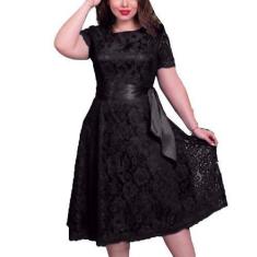 Vestido  Festa Madrinha Renda Plus Size Rodado Casamento 26 - Shoopweb