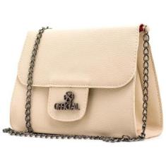 Bolsa Trevo Official Envelope com Detalhe e Alça em Corrente Feminina-Feminino