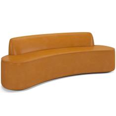 Sofá 4 Lugares Curvo Sala De Estar Living Cancún D02 Couríssimo Whisky 230 Cm B-90