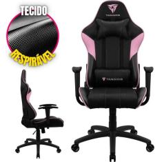 Cadeira Gamer Escritório ThunderX3 Giratória com Rodinhas Apoio para C