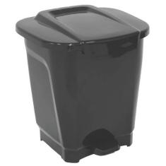 Lixeira em plastico t-force preta 25l tramontina