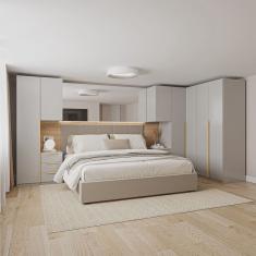 Guarda-roupa Modulado 7 Peças 7 Portas 2 Mesa Cabeceira Jade Cabecasa Madeiramadeira