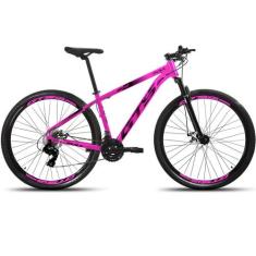 Bicicleta Aro 29 GTS Full 21 Marchas Câmbios Shimano - GTS FELL, Rosa,